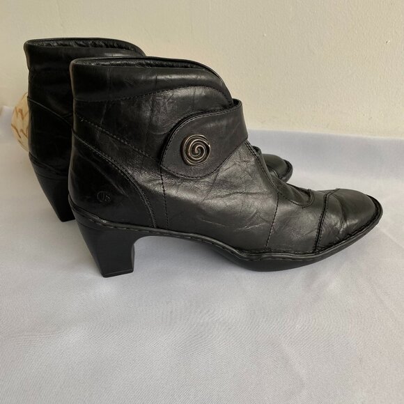Josef Seibel Calla 02 Black Leather Ankle Boots SZ 9.5 - Picture 3 of 13